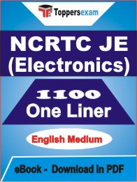 NCRTC JE (Electronics) One Liner Book PDF in English
