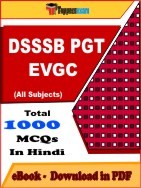 DSSSB PGT EVGC Exam PDF Book In Hindi - MCQ / Objective Questions
