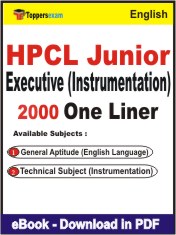 HPCL Junior Executive (Instrumentation) One Liner Book PDF in English
