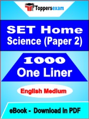 SET Home Science (Paper 2) One Liner Book PDF in English