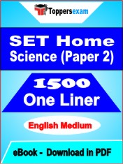 SET Home Science (Paper 2) One Liner Book PDF in English