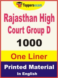 Rajasthan High Court Group D One Liner Book in English.