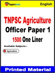 TNPSC Agriculture Officer (Paper 1) One Liner Book in English