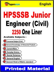 HPSSSB Junior Engineer (Civil) One Liner Book in English