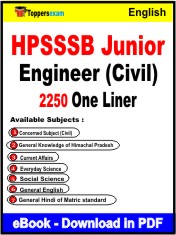 HPSSSB Junior Engineer (Civil) One Liner Book PDF in English