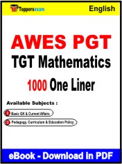 AWES PGT TGT Mathematics One Liner Book PDF in English