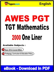 AWES PGT TGT Mathematics One Liner Book PDF in English