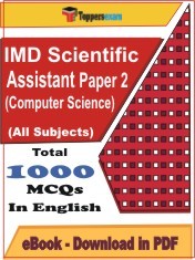 EBook of IMD Scientific Assistant Paper 2 (Computer Science) Exam, PDF Format in English