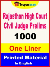 Rajasthan High Court Civil Judge Prelims One Liner Book in English