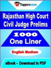 Rajasthan High Court Civil Judge Prelims One Liner Book PDF in English