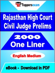 Rajasthan High Court Civil Judge Prelims One Liner Book PDF in English