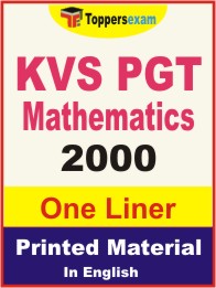KVS PGT Mathematics One Liner Book in English.