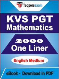 KVS PGT Mathematics One Liner Book PDF in English