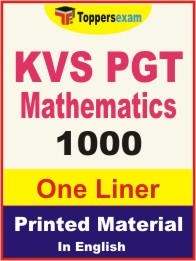 KVS PGT Mathematics One Liner Book in English.