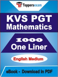 KVS PGT Mathematics One Liner Book PDF in English
