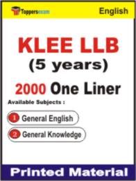 KLEE LLB (5 years) One Liner Book in English