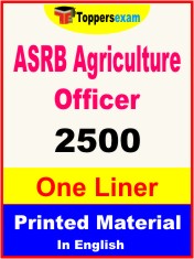 ASRB Agriculture Officer One Liner Book in English