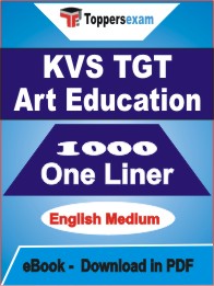 KVS TGT Art Education One Liner Book PDF in English