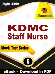 KDMC Staff Nurse  PDF Book In English - Practice Set