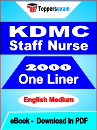 KDMC Staff Nurse One Liner Book PDF in English