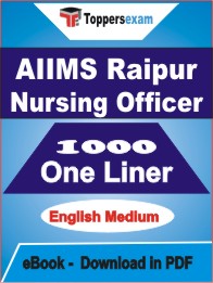 AIIMS Raipur Nursing Officer One Liner Book PDF in English