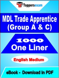 MDL Trade Apprentice Exam (Group A & C) One Liner Book PDF in English