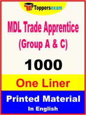 MDL Trade Apprentice (Group A & C) One Liner Book in English