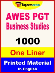 AWES PGT Business Studies One Liner Book in English