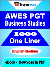 AWES PGT Business Studies One Liner Book PDF in English