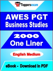 AWES PGT Business Studies One Liner Book PDF in English