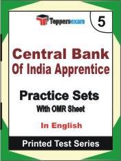 Central Bank of India Apprentice Book in English - Mock Test / Practice Set