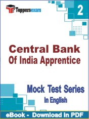 Central Bank of India Apprentice PDF Book In English - Question Paper