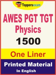AWES PGT TGT Physics One Liner Book in English.