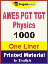 AWES PGT TGT Physics One Liner Book in English.