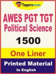 AWES PGT TGT Political Science One Liner Book in English.