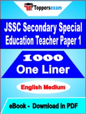 JSSC Secondary Special Education Teacher (Paper 1) One Liner Book PDF in English