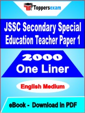 JSSC Secondary Special Education Teacher (Paper 1) One Liner Book PDF in English