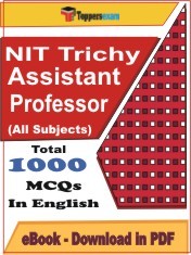 EBook of NIT Trichy Assistant Professor, PDF Format in English