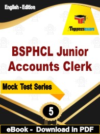 BSPHCL Junior Accounts Clerk Test PDF Book In English - Practice Set