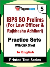 IBPS SO Prelims (For Law Officer & Rajbhasha Adhikari) Book in English - Mock Test / Practice Set