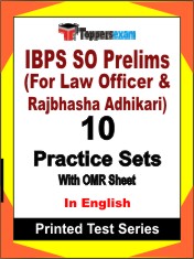 IBPS SO Prelims (For Law Officer & Rajbhasha Adhikari) Book in English - Practice Set