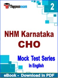 NHM Karnataka CHO Test PDF Book In English - Question Paper