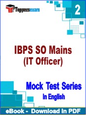 IBPS SO Mains (IT Officer) Test PDF Book In English - Question Paper
