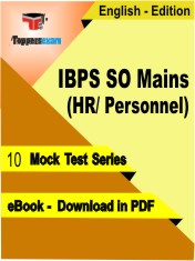 IBPS SO Mains (HR/ Personnel) Test PDF Book in English - Mock Test/Practice Set