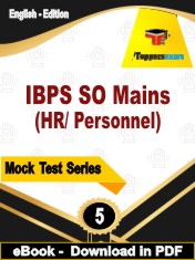 IBPS SO Mains (HR/ Personnel) Test PDF Book In English - Practice Set