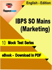 IBPS SO Mains (Marketing) Test PDF Book in English - Mock Test/Practice Set