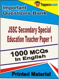 JSSC Secondary Special Education Teacher Paper 1 Book in English - Objective MCQ