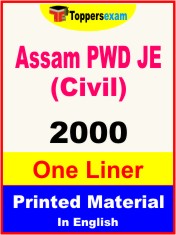 Assam PWD JE (Civil) One Liner Book in English