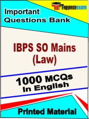 IBPS SO Mains (Law) Book in English - Objective MCQ