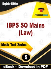 IBPS SO Mains (Law) Test PDF Book In English - Practice Set